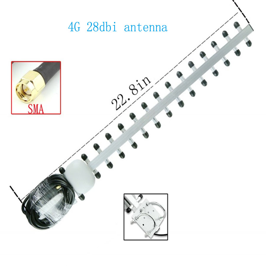 2700 960/1700 4G LTE мГц Яги антенна 28dbi усилитель-модем SMA мужской открытый DirectionaAntenna для бустера М 1,5 RG58 698 м кабель