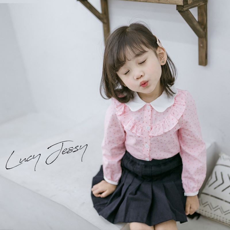 New Arrivals Children Outfits Long Sleeve Flower Lace Tops Tee Shirt Top Leader Kid clothes