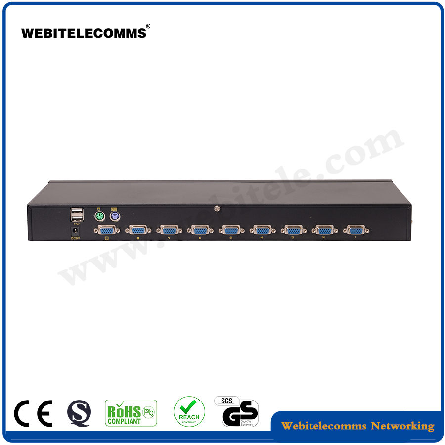 19 "Rackmountable 1U VGA 4/8/16 порты KVM переключатель