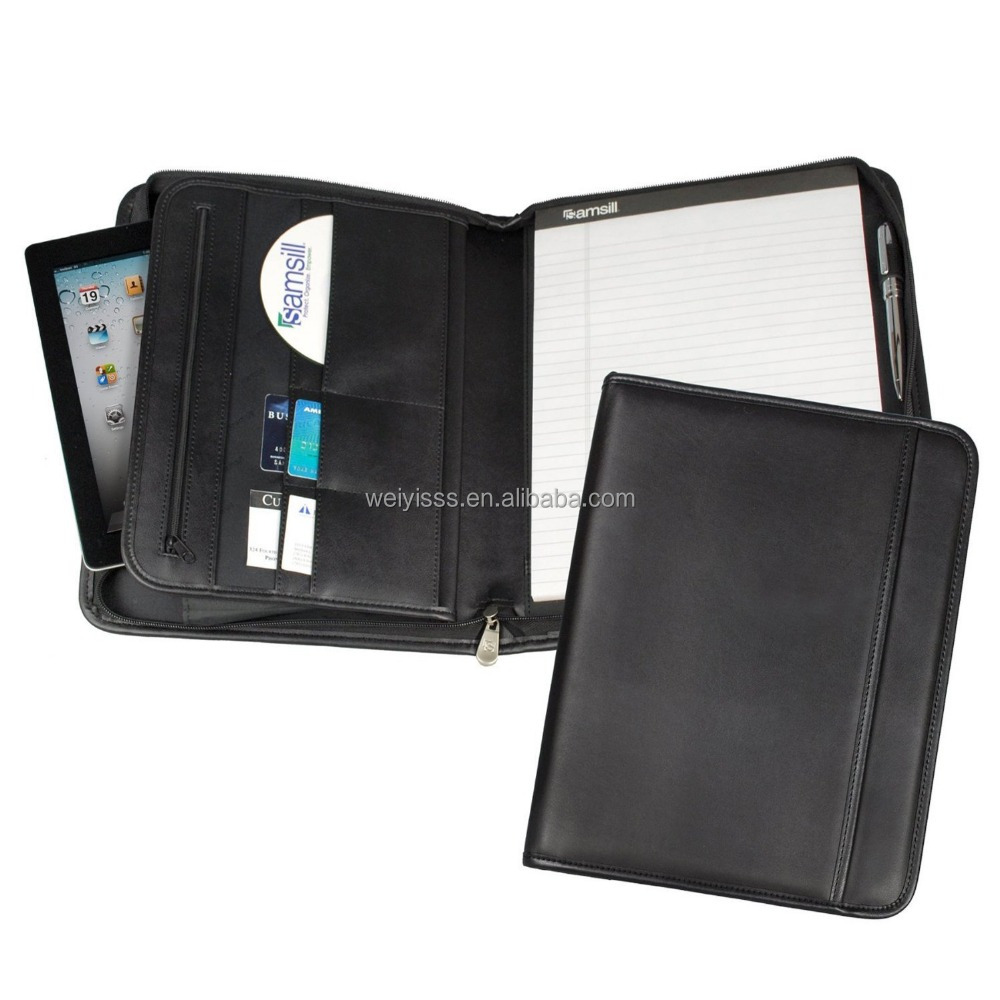 Специальное предложение Новая мода завод деловые кожаные классические Tri-Fold padfolio