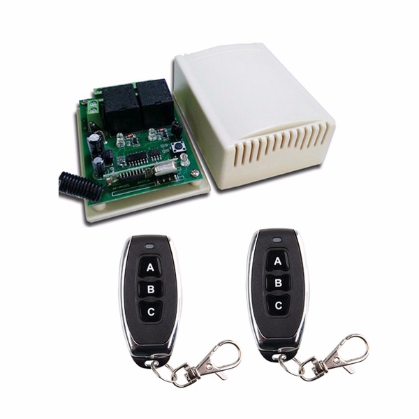 12V/24V беспроводной 2 канальный РЧ пульт дистанционного управления модуль автоматического включения света и передатчик для мотора роликовая задвижная гаражная дверь