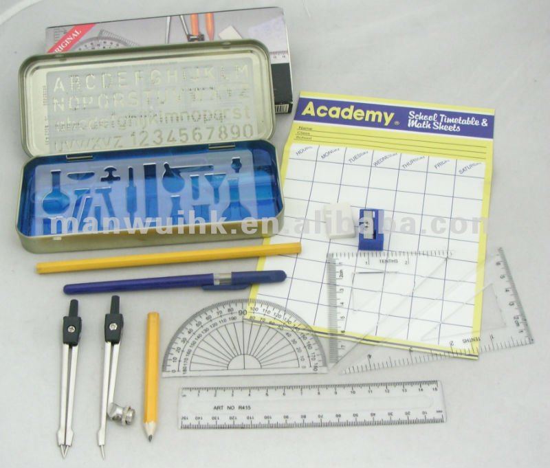 A5003-14 Academy Brand 14pcs Mathematical Set
