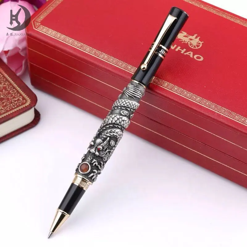JJXDG-005 Manufacture Wholesale 3D Dragon barrel luxury heavy metal roller pen/fountain pen