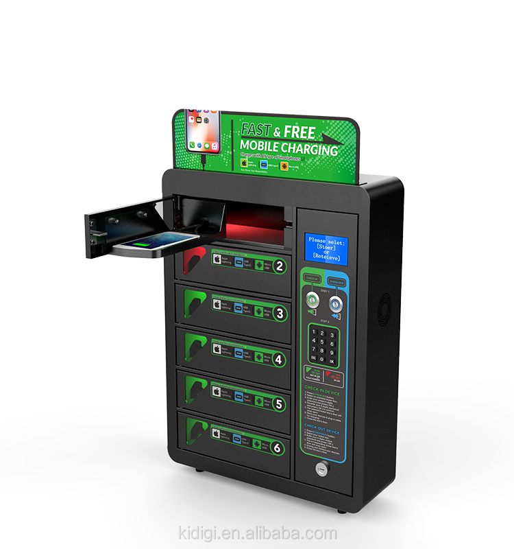 Зарядная Станция KiDiGi, металлический зарядный шкафчик, киоск для зарядки мобильного телефона