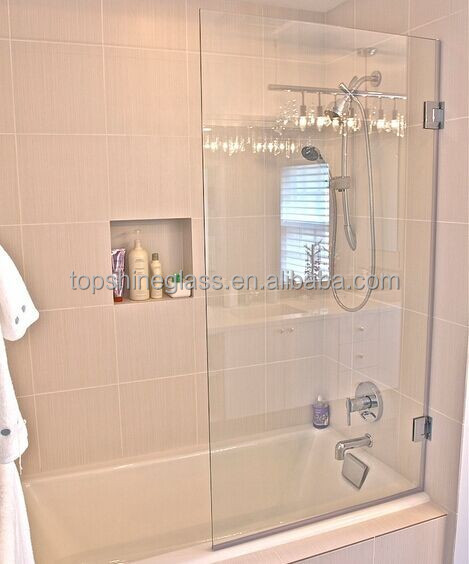 Frameless tempered glass doors shower screens with EN12150 certification