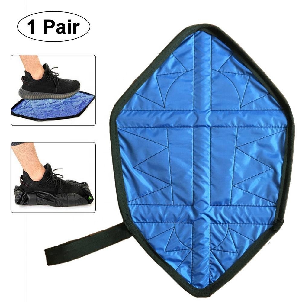 2020 New Reusable Washable Automatic Non-slip Hands Free Step in Sock Shoe Covers for Sneakers and Boots