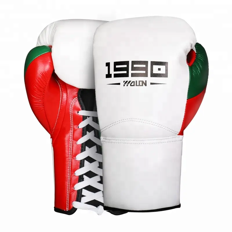 White 12oz training custom logo boxing gloves