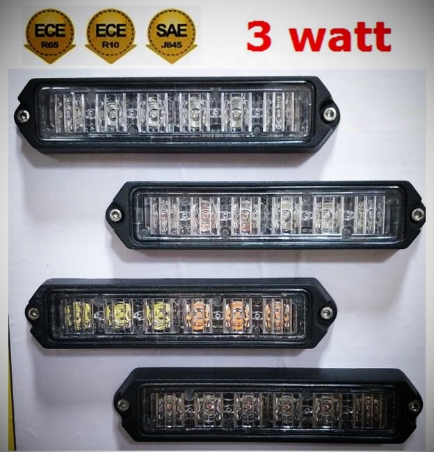 ECE R65 ECE R10 SAE J845 Стандартный 3 ватта led iii поколения car поверхностного монтажа светодиодный стробоскопический источник света автомобиля Комплект предупреждающих светодиодных ламп iii поколения