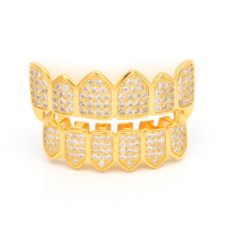 Лидер продаж хип хоп позолоченные медь grillz маленькие клыки grillz