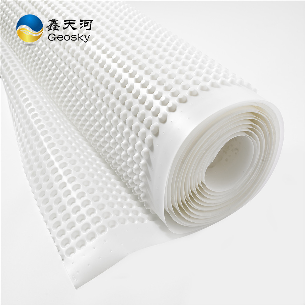 Construction product black draining hdpe board 10mm drainage cell