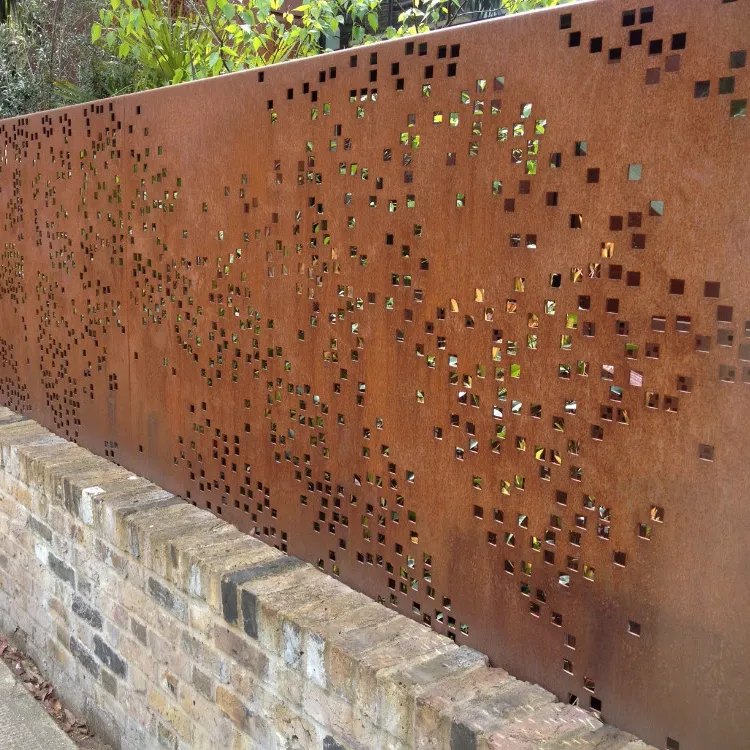Marble exterior wall cladding material Corten Steel