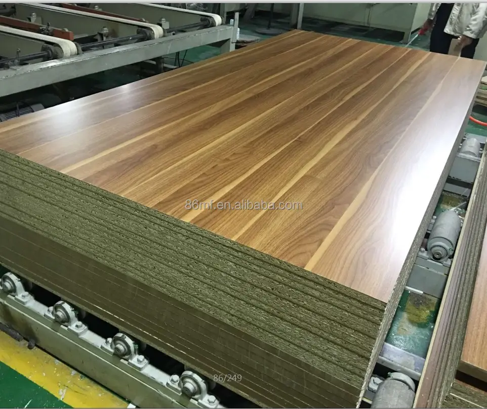 18mm E1/E0 walnut wood color melamine laminated particle board