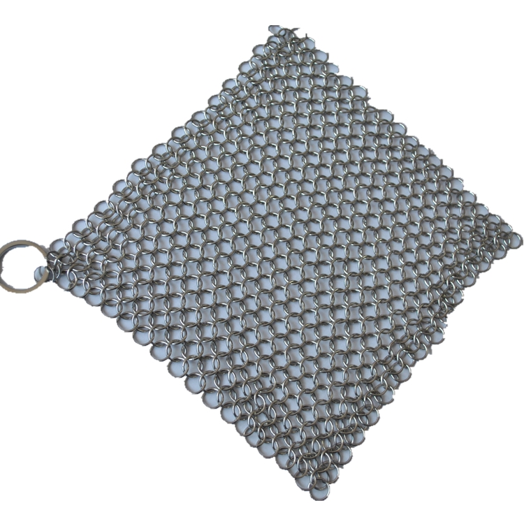 Высококачественная посуда, проволока из нержавеющей стали, скруббер chainmail, завод