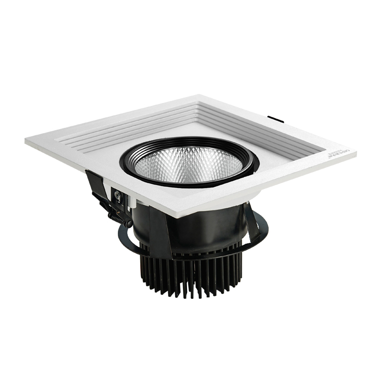 CE ROHS Сертифицированный 220v 20w 25w 35w 50w 60w cob квадратный светильник для решетки, встраиваемый Светодиодный точечный светильник для решетки