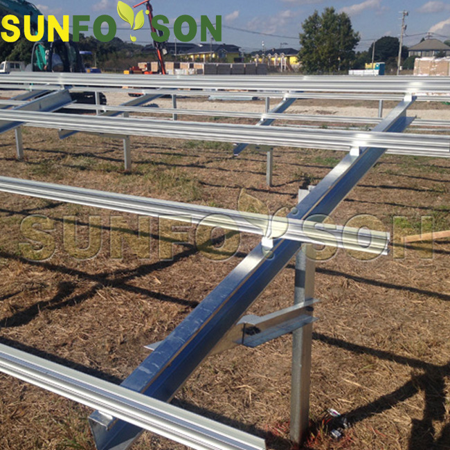 High Quality Pile Ground PV solar panel aluminum support frame
