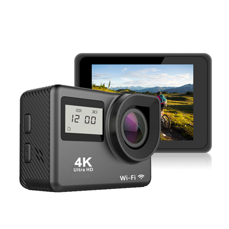 2019 двойной экран wifi full hd 1080p подводный Спорт DV Экстрим Экшн-камера для велосипеда 4k