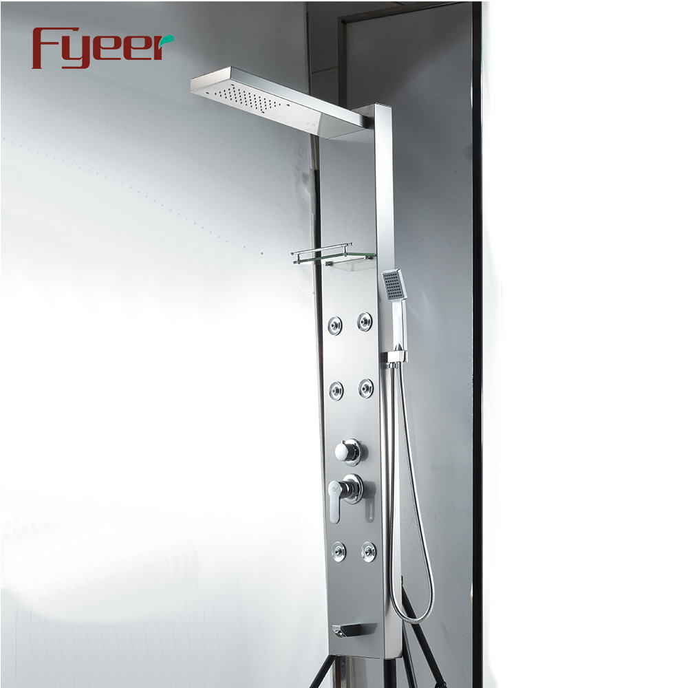 Роскошная Массажная душевая панель из нержавеющей стали Fyeer