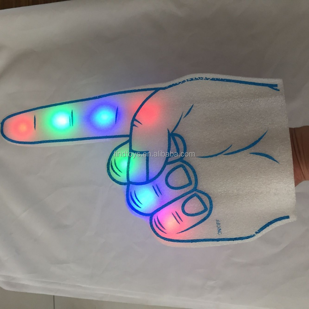 Забавные мода Glow светодиодный пены палец