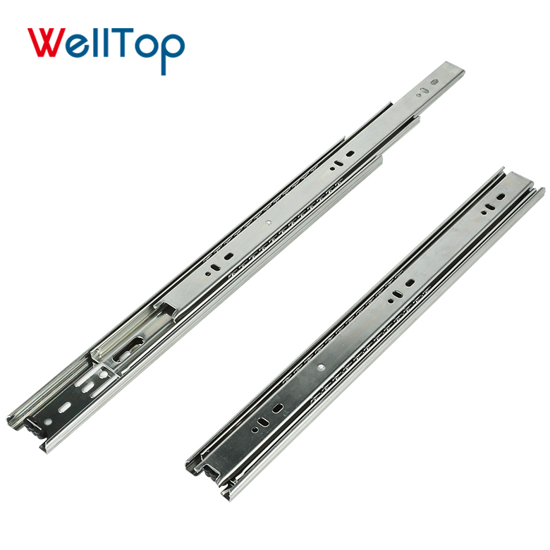 3 Fold Heavy Duty Ball Bearing Under Mount Drawer Slides Rail Channel VT-15.005