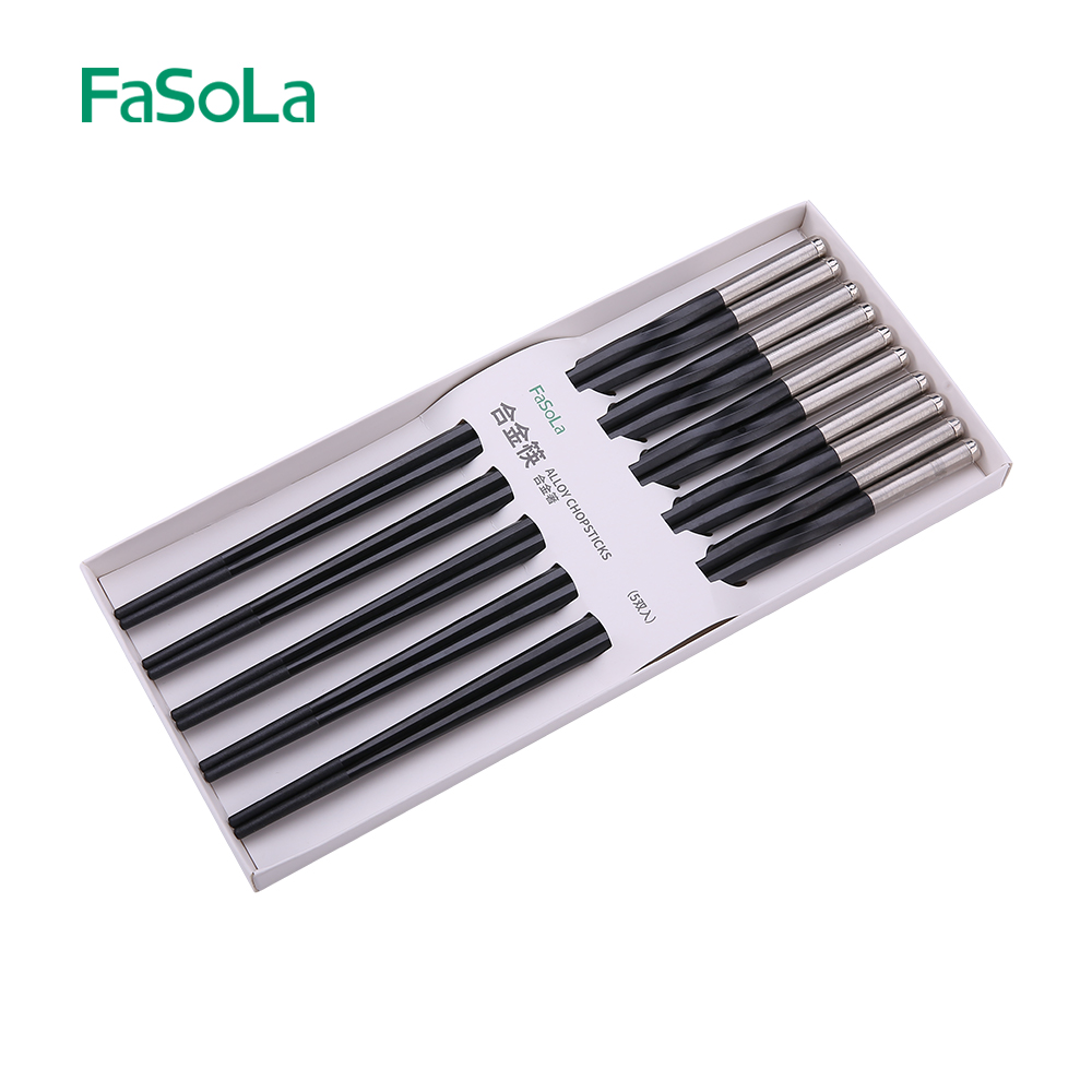 Столовые приборы FaSoLa, палочки для еды из сплава (5 пар)