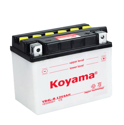 В продаже сухая зарядка мотоцикла батарея YB4L-B без кислотной бутылки 12V4Ah