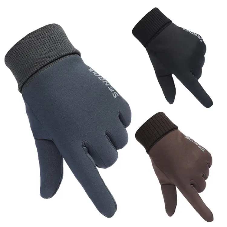 2020 Wholesale Autumn Winter Custom Logo Outdoor Sports Warm Thin Cycling Touch Screen Glove