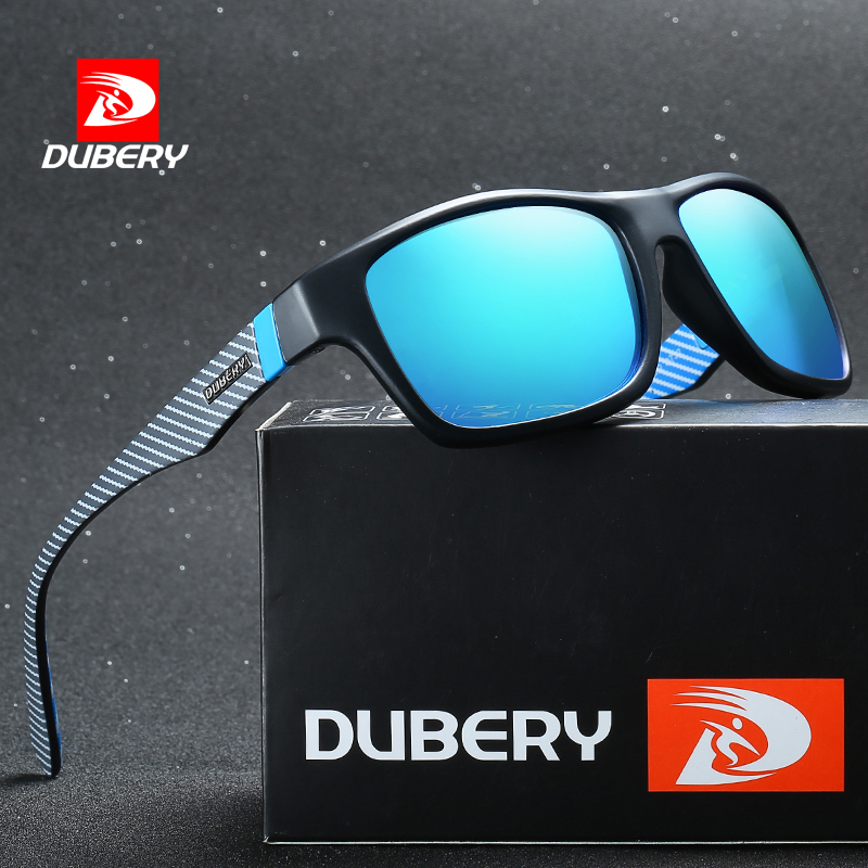 DUBERY D732 Fashion Rectangle Men Polarized Sport Sunglasses 2020 Fishing Sun Glasses Wholesale uv400 with Box