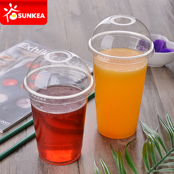 100% biodegradable cold coffee clear PLA plastic cup