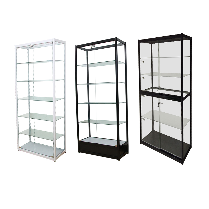 bulletproof glass showcase/glass cabinet display