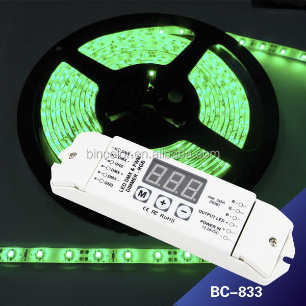 BC-833 DC 12V 3 канала светодиодный RGB свет dmx светодиодный драйвер DMX512 Контроллер декодера