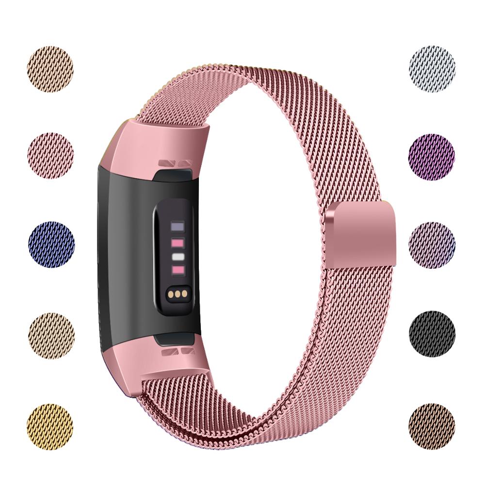 Замена OULUCCI fitbit charge 2/3 Магнитная Миланская Петля из нержавеющей стали сменный ремешок для часов Fitbit Charge2/3