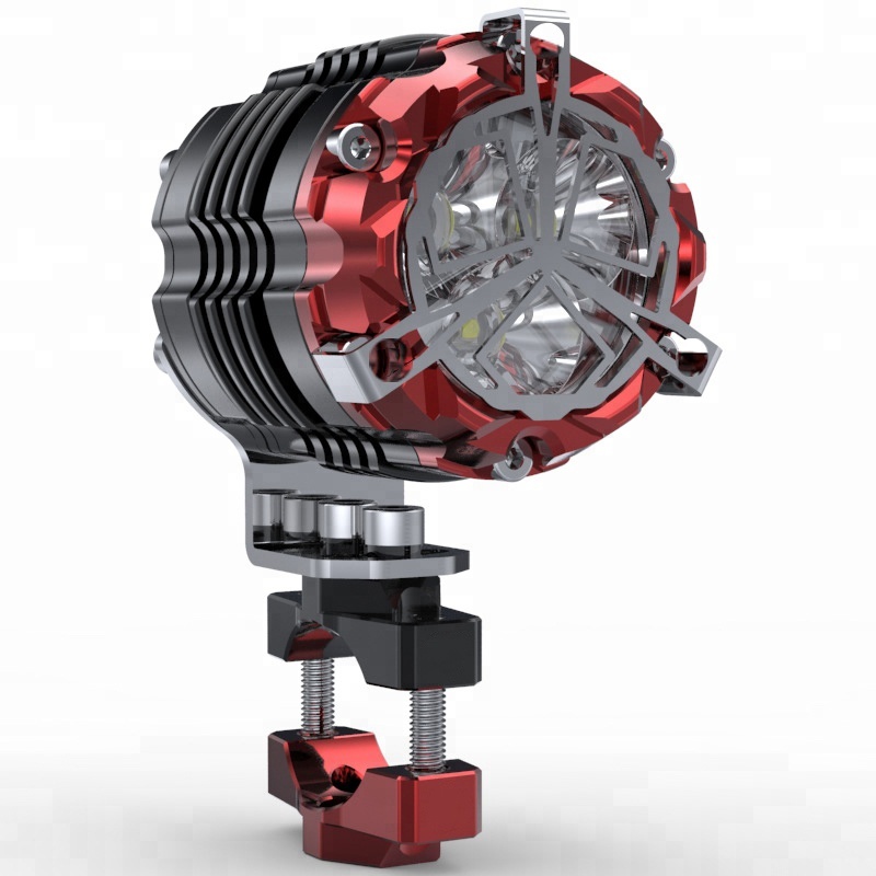 CNC алюминиевые аксессуары для мотоциклов 30 Вт светодиодное освещение для мотоциклов Круглый конденсатор светодиодная вспомогательная лампа рабочие фонари Прожектор