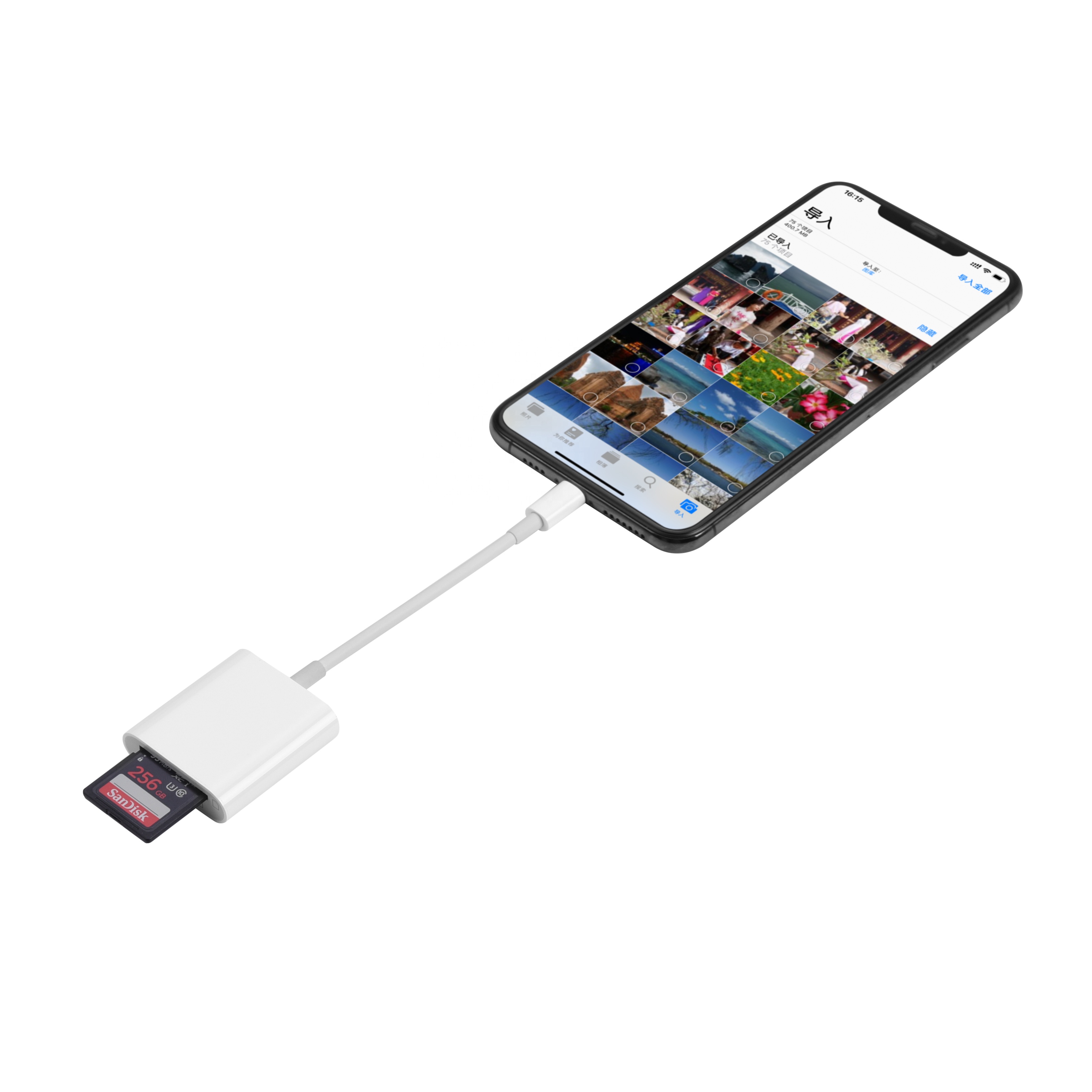 2в1 TF/SD устройство для чтения карт памяти для iPhone и iPad
