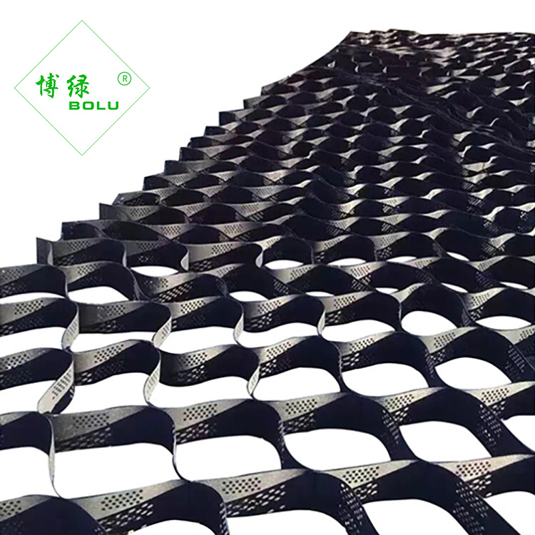 Низкая цена 1,1 мм-1,6 мм hdpe geocell стабилизатор гравия используется в дорожном строительстве для подпорной стены