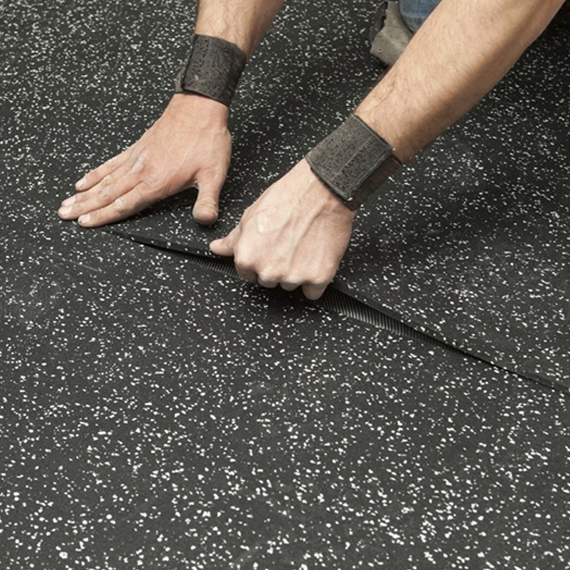 Черный EPDM Резиновый Пол для спортзала