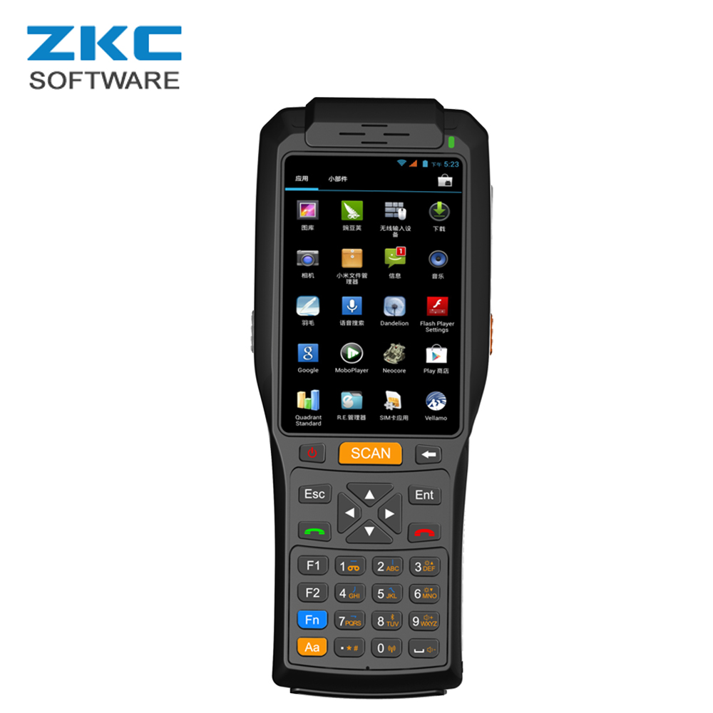 ZKC PDA3506 Qualcomm Четырехъядерный 4G Android 5,1 ручной КПК со встроенным термопринтером