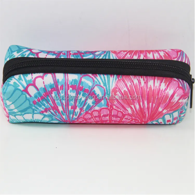 School Office Neoprene Stationery Pencil Case Zipper Pencil Bag