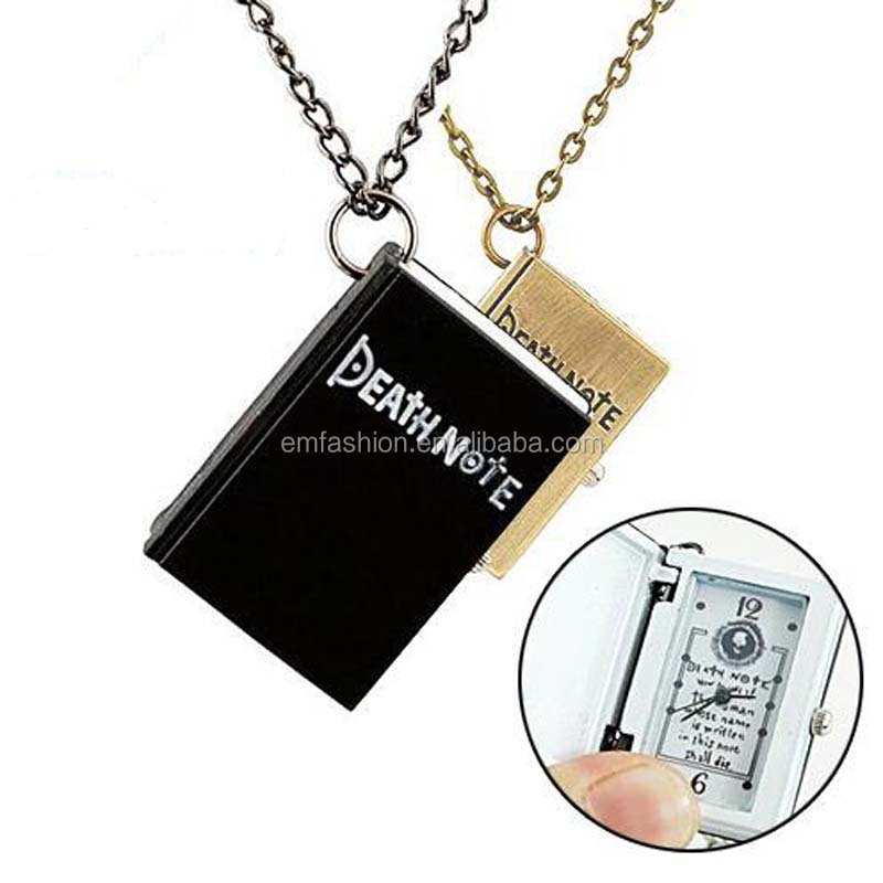 Уникальный Death Note подвеска записная книжка ожерелье карманные часы