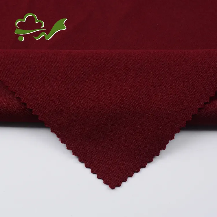 High quality stock polyester spandex thick interlock knitted fabric for garment