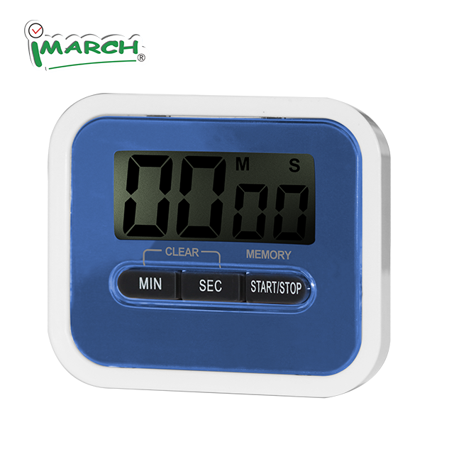 Imarch TM07401-BU OEM Factory LCD Digital Kitchen Timer/Cooking Timer with Strong Magnetic Backing  Retractable Stand