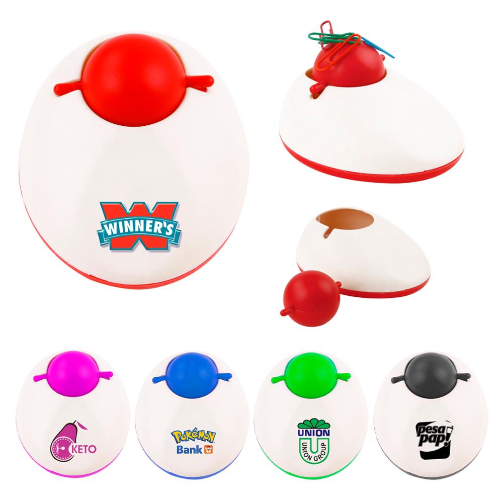 New stationery small office desktop round base Plastic mini cute mouse built in magnetic scroll roller ball note clip organizer