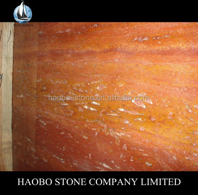 Камень Haobo, оптовая продажа, красный травертин, мрамор, цена