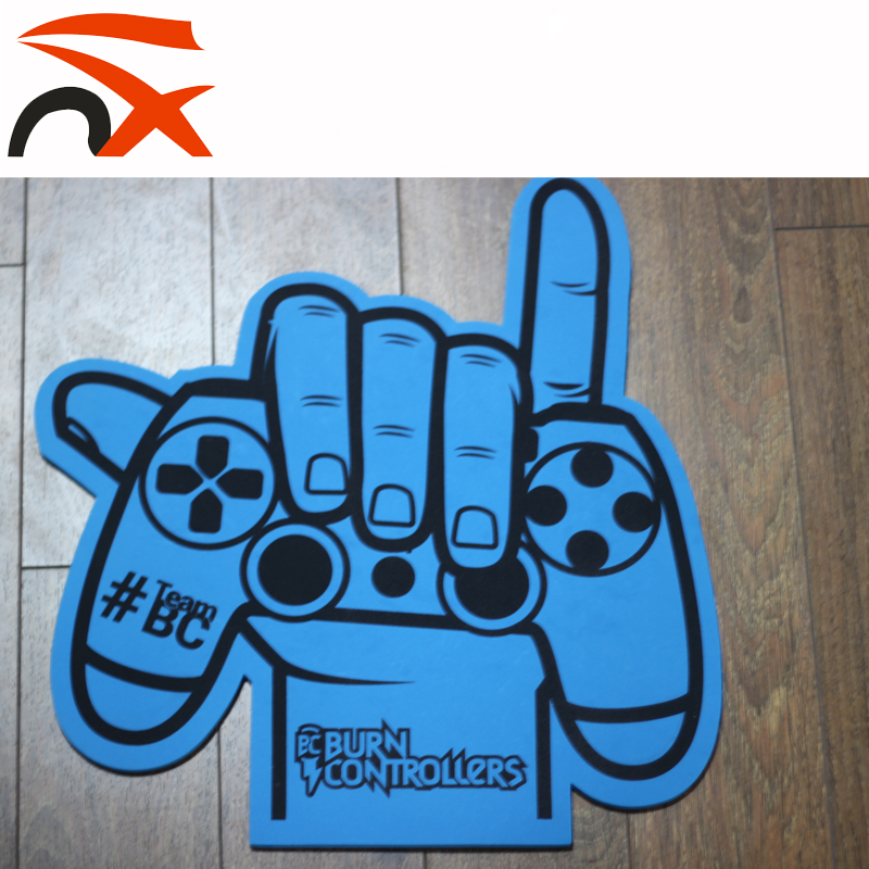 environmentally friendly blue cheering custom foam hand