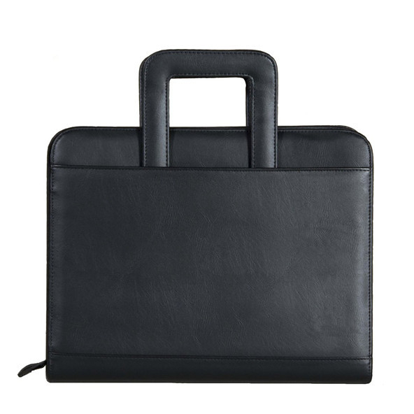 Boshiho portfolio with handle leather designer padfolio