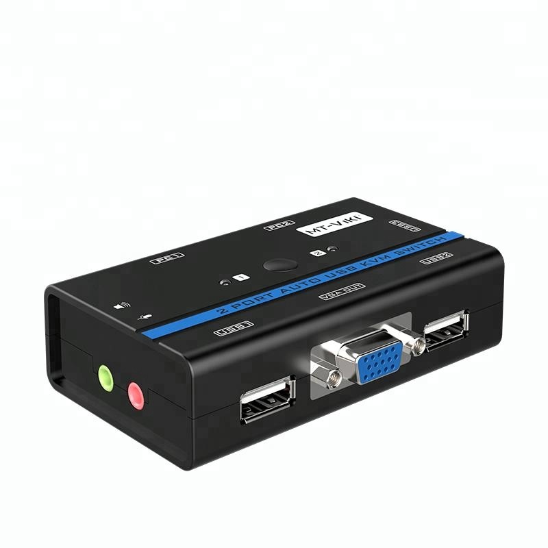 2 порта Авто Vga горячий разъем Usb Kvm переключатель с аудио