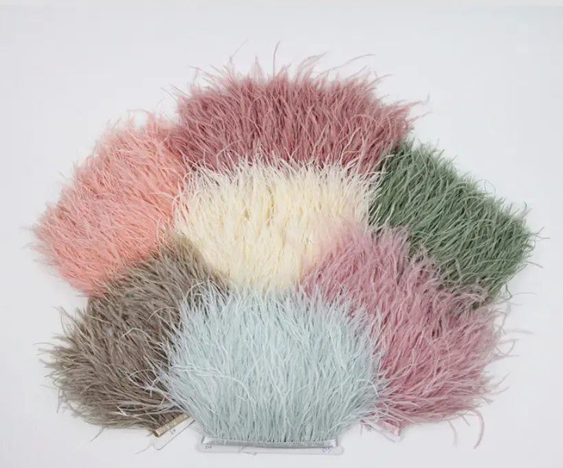 baby pink dyed fluffy turkey marabou feather trim for garment,earrings
