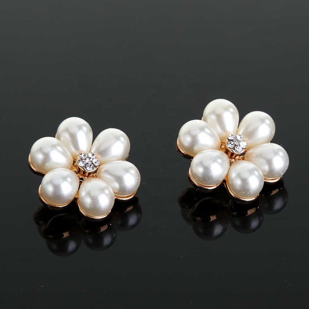 wholesale diamond rhinestone button crystal pearl buttons for decoration