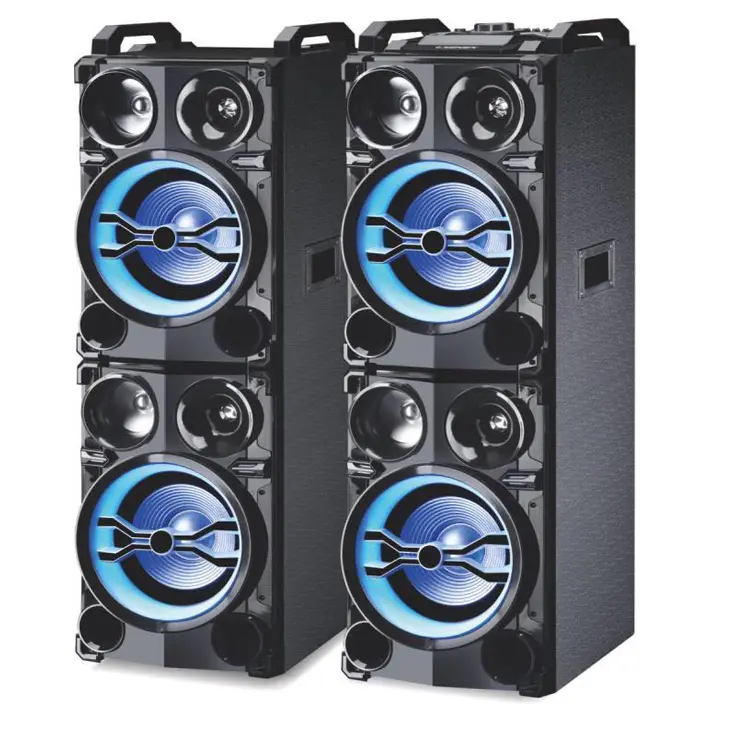 Professional Active DJ Speaker with Dual 10'' Woofer 100-200W Output Disco Sound System With Light BS-125