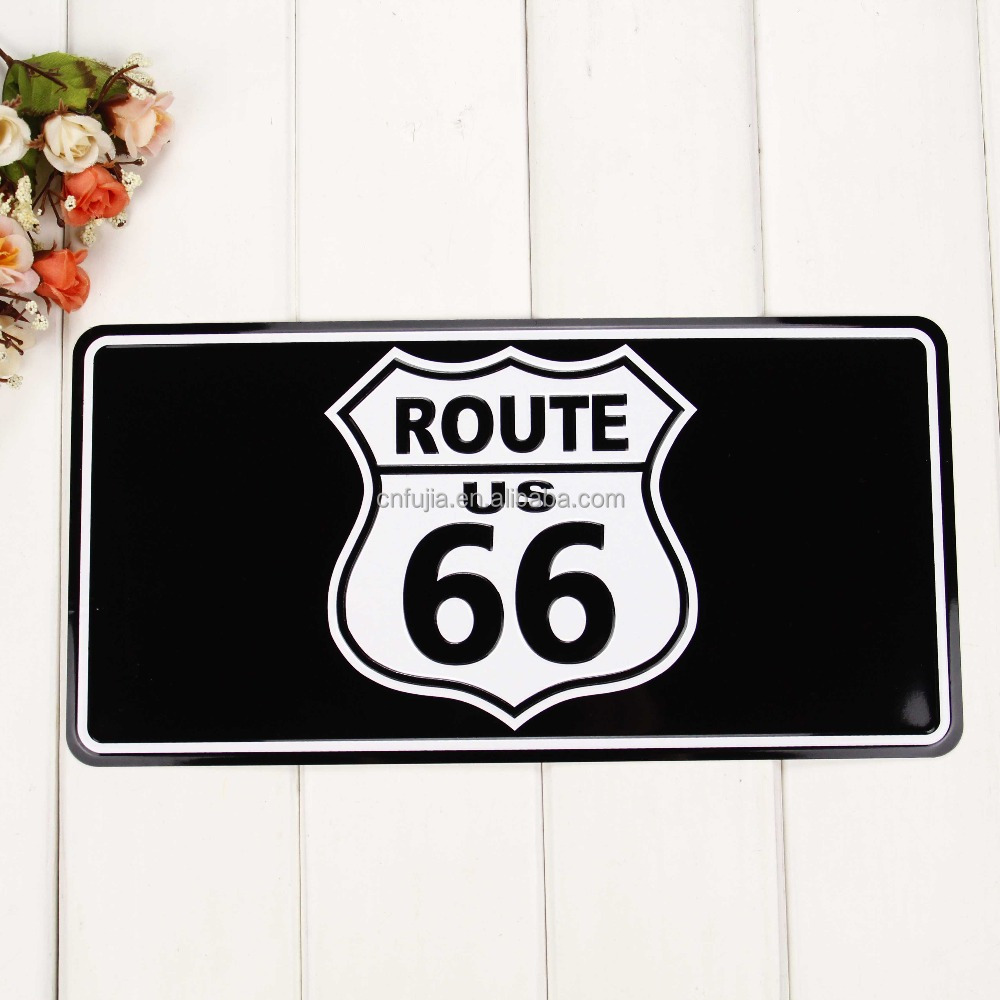 Винтажный автомобильный номерной знак Route 66 в стиле ретро, алюминиевый знак с тиснением, размер, домашний декор для паба, бара, автомобильные номерные знаки 6X12