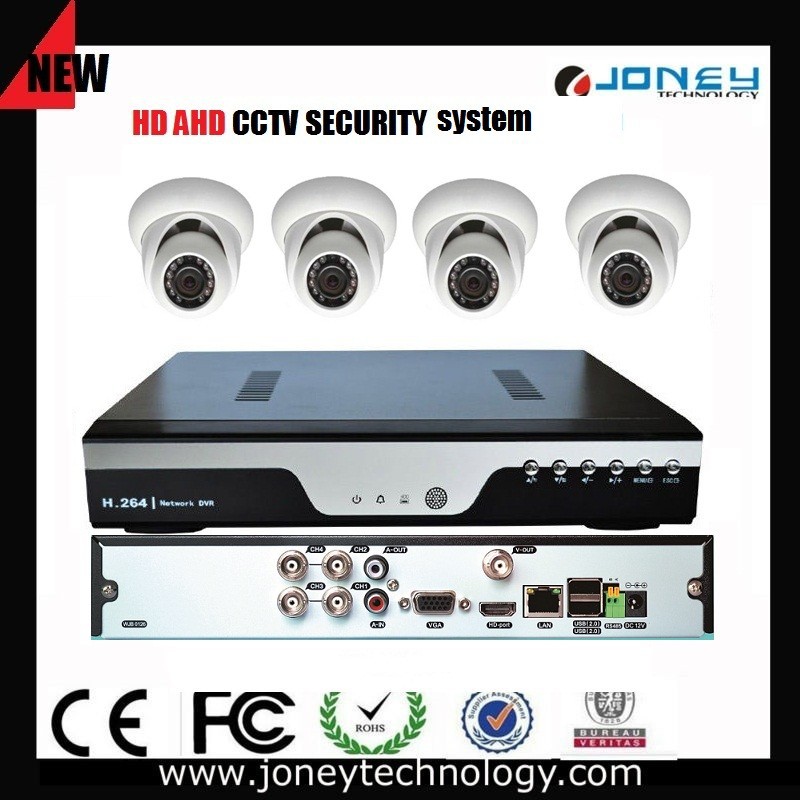 HD 720P 4-канальный AHD комплект, 4channel AHD DVR комплект, система AHD камеры.